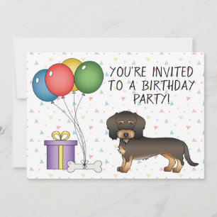 Convite Cachorro Dachsund de Cabelo Raspado Javali - Anive