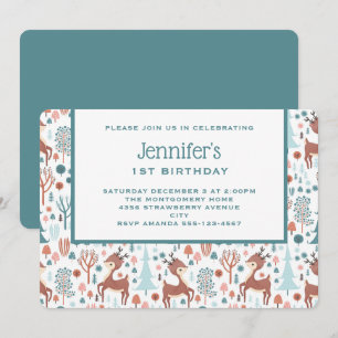 Convite Cachorro de Veado no Paraíso da Floresta Whimsica