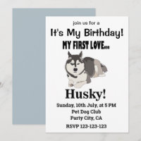 Cachorro Husky Siberiano Aniversário Husky Siberia