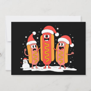 Convite Cachorro Quente De Natal Chapéu Do Papai Noel Bone
