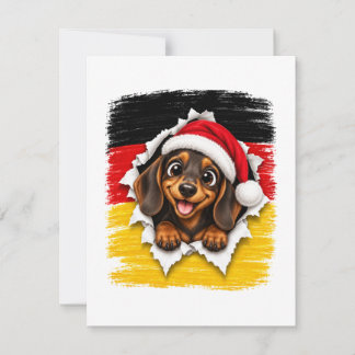 Convite Cachorro-salsicha de Natal alemão