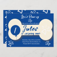 Cachorro Simples de Aniversário Cachorro Osso Azul