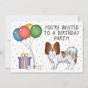 Convite Cachorro Vermelho E Branco - Aniversário