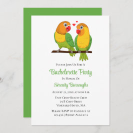 Convite Cachorros Adoram Aves Festa de solteira Verde