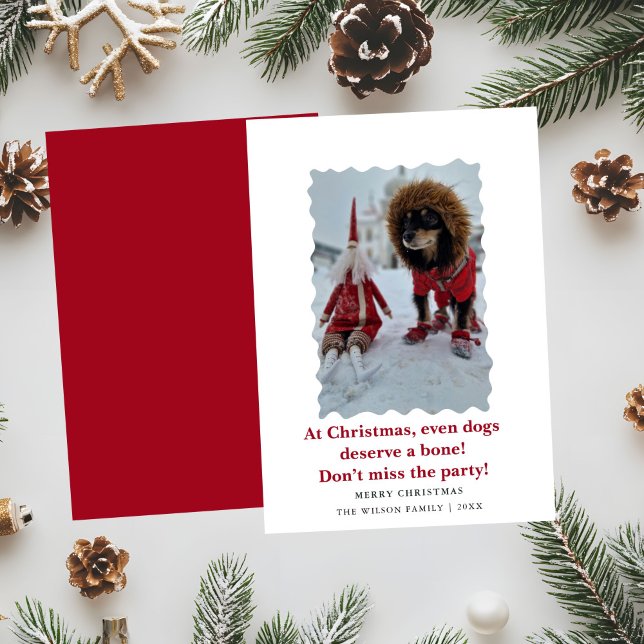 Convite Cachorros Fofos e Divertidos Feliz Natal Tarjeta d (Criador carregado)