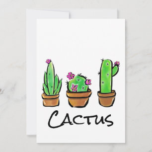 Convite Cactus cactos succultos