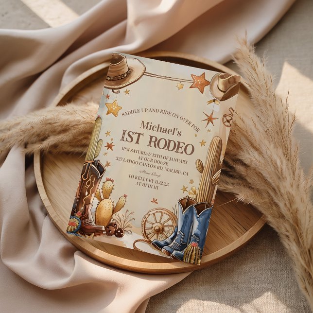 Convite Cactus Desert 1st Rodeo Party (Criador carregado)