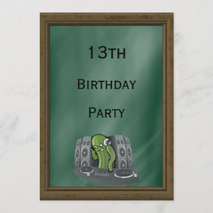 Convite Cactus DJ 13 Birthday