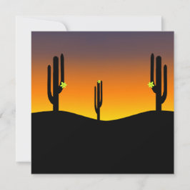 Convite Cactus Flower Sunset