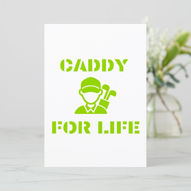 Convite Caddy de Golfe para a Vida Cotação Verde Lima (Criador carregado)