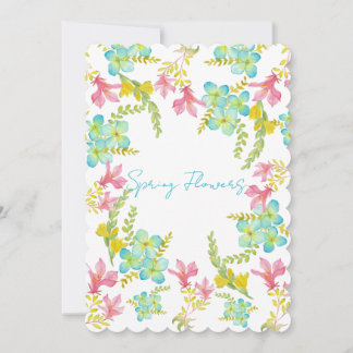 Convite Cadeado de flores de primavera