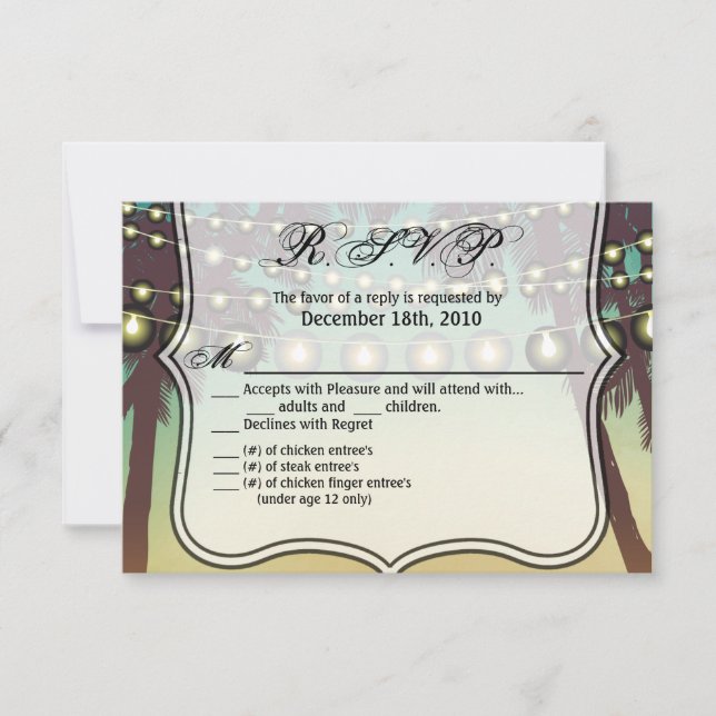 Convite Cadeia de Palmeiras Sunset Beach 5x3.5 R.S.V. (Frente)