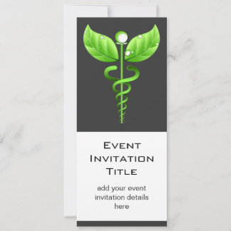 Convite Caduceus Alternativo Medicamento Evento Holístico