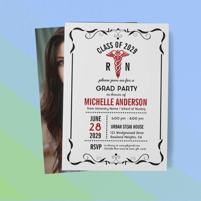 Convite Caduceus - Símbolo da Faculdade de Medicina Gradua (Criador carregado)