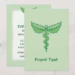Convite Caduco com folhas