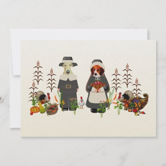 Convite Cães da acção de graças (Frente)