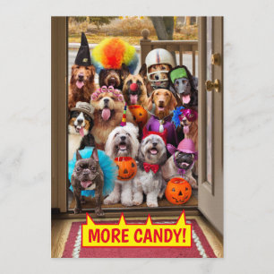 Convite Cães de Doce ou Travessura