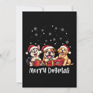 Convite Cães de Natal Feliz Dogmas