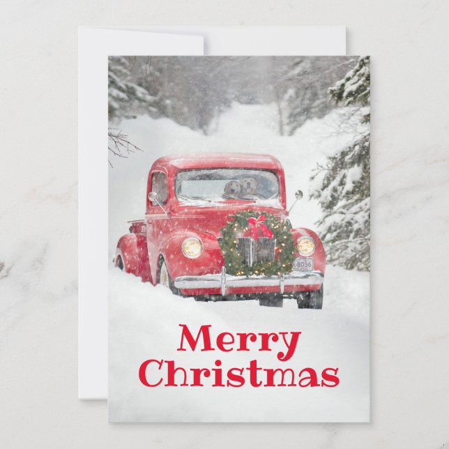 Convite Cães em um Caminhão (Frente)