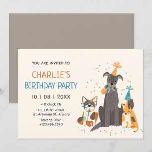 Convite Cães fazem festa