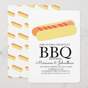 Convite Cães Quentes de Cookout de CHURRASCO de Piqueniqu