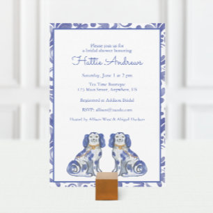 Convite Cães Staffordshire em aquarela