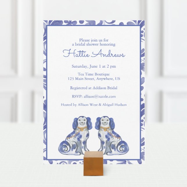 Convite Cães Staffordshire em Aquarela (Criador carregado)