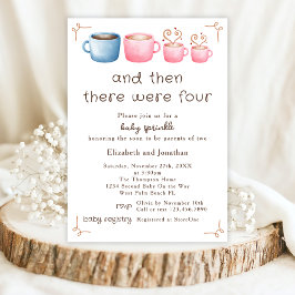 Convite Café Adorável Menina segundo Espelhada