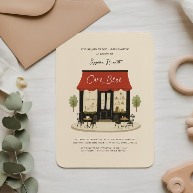 Convite Cafe Bébé Baby Shower  (Criador carregado)