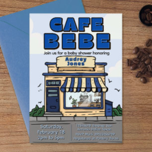 Convite Cafe Bebe - Chá de Bebê Tema Café