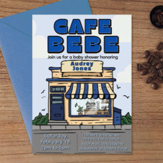 Convite Cafe Bebe - Chá de Bebê Tema Café
