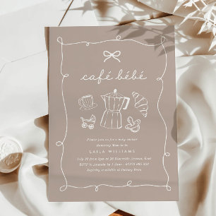 Convite Café Bebe Home Coffee Baby Shower Latte