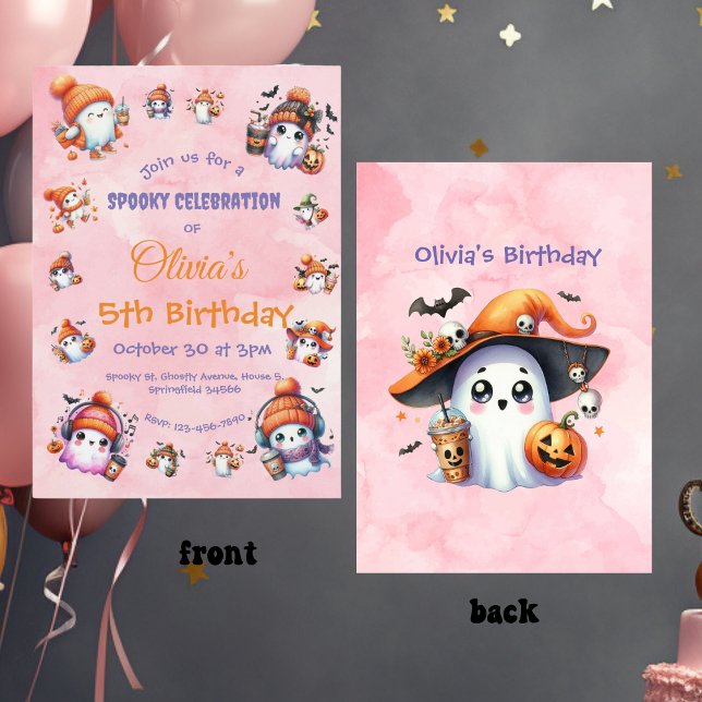 Convite Café Bonito, Lover Ghost Convide para Crianças Ani (Criador carregado)