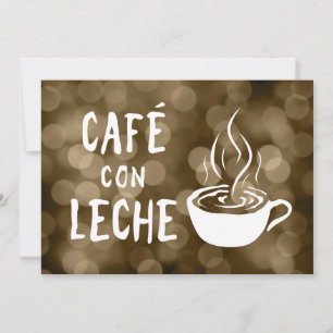 Convite café con leche bokeh