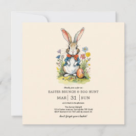 Convite Café da manhã & Caça aos Ovos de Páscoa | Coelhinh