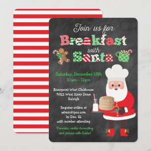 Convite Café Da Manhã Com Estilo De Chalkboard De Papais n