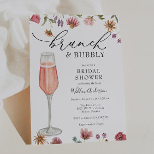 Convite Café da Manhã com Flores Silvestres e Espumante Ch