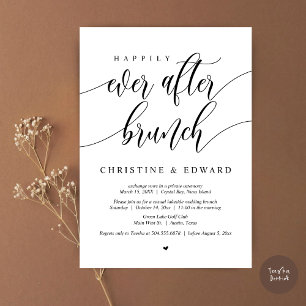 Convite Café da Manhã de Casamento Feliz para Sempre