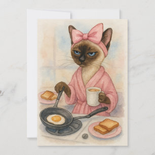 Convite Café da manhã de cozinhar de gato delicioso!