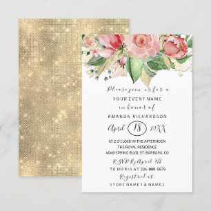 Convite Café da Manhã de Flores de Chuva de Presente de No