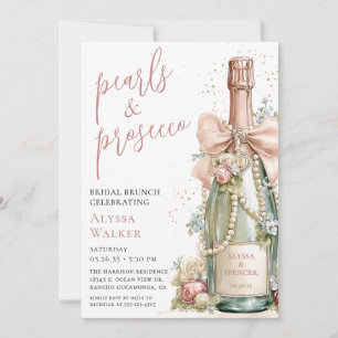 Convite Café da Manhã de Pérolas & Prosecco para Noivas