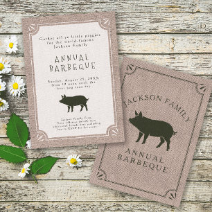 Convite Café da Manhã de Reunião Familiar Fazenda Rústica 