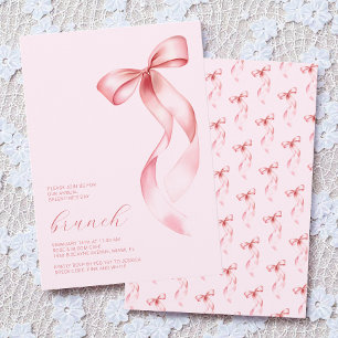 Convite Café da Manhã do Dia das Galentines Rosa Chique co