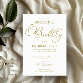 Convite Café da Manhã e Bubbly Simples com Papel Alumínio