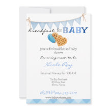 Café da manhã e chá de fraldas