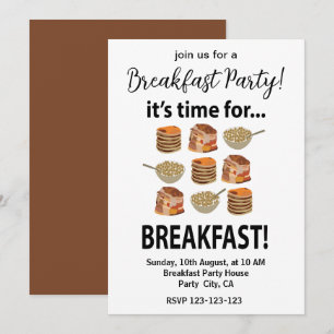 Convite Café da Manhã Está na Hora do Café da Manhã
