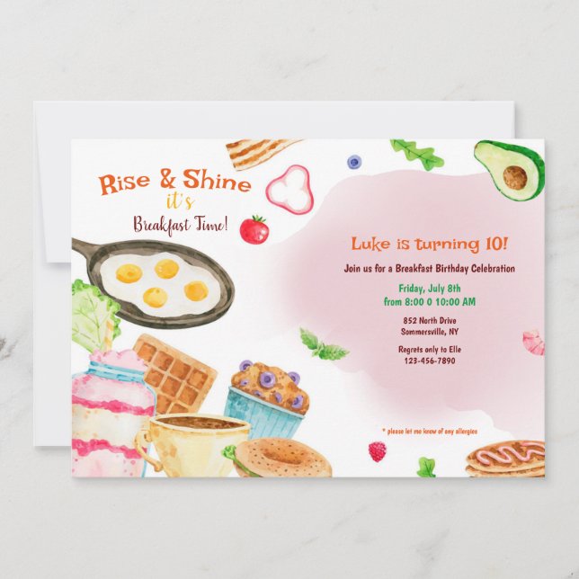 Convite Café da Manhã está Servido (Frente)