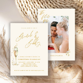 Convite Café da Manhã Minimalista & Champagne Bridal Showe