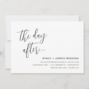 Convite Café da Manhã Minimalista de Casamento