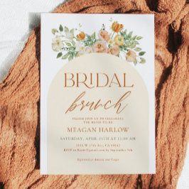 Convite Café da Manhã Nupcial Floral Boho de Primavera
